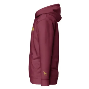 Embroidered Crow Hoodie (Maroon)